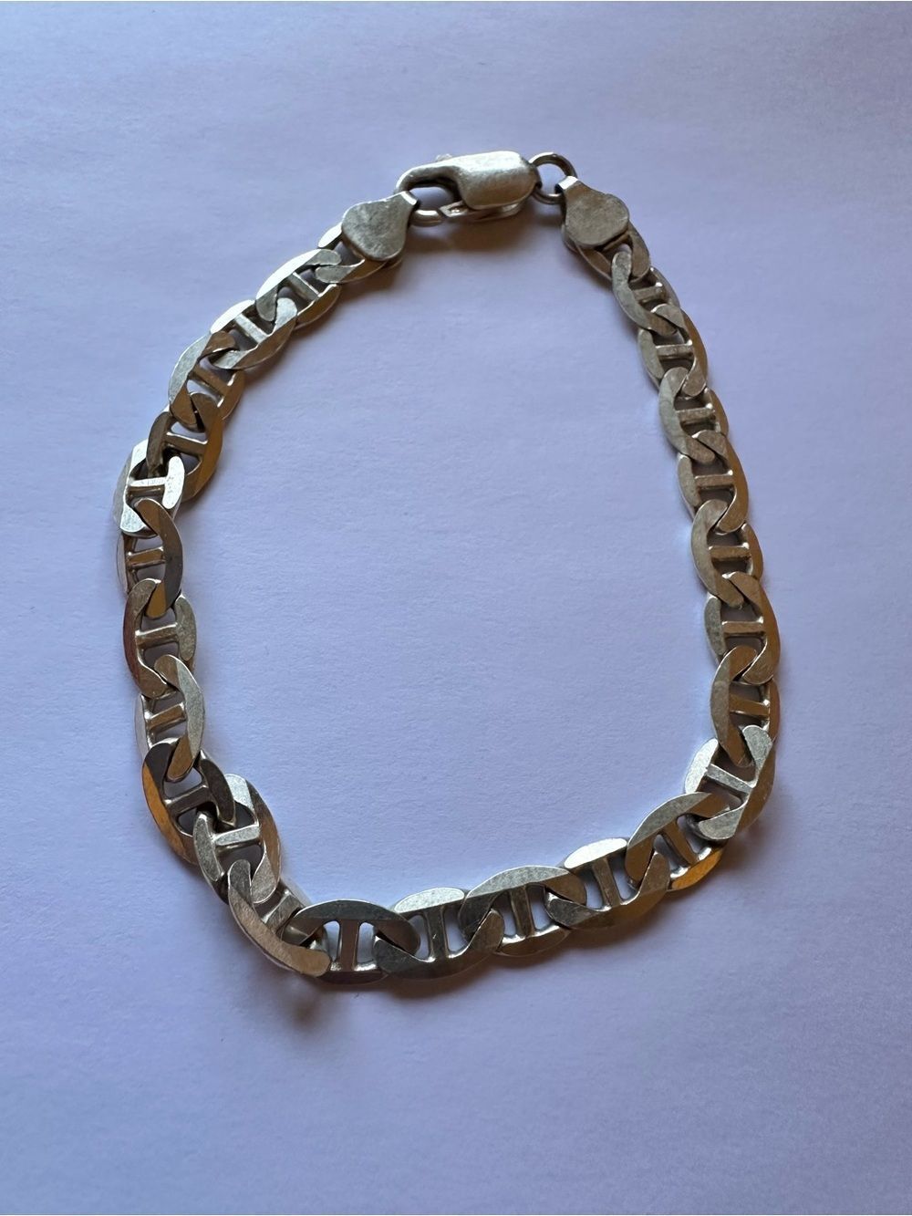 Sterling Silver 925 Anchor Chain Bracelet